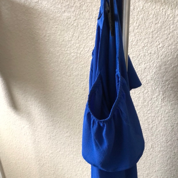 Lily Rose Royal Blue Cold Shoulder Dress - Picture 6 of 14